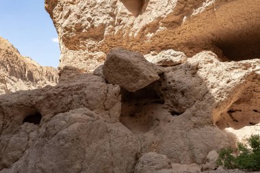 Khatsatson deresinin yanındaki taş çöl, İsrail 'deki Kudüs yakınlarında, Ölü Deniz' in İsrail tarafında.