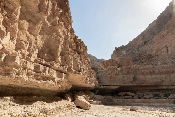 Desierto Piedra Cerca Del Arroyo Khatsatson Lado Israelí Del Mar — Foto de Stock