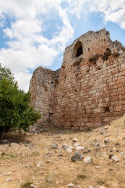The well-preserved remains of the Yehiam Crusader fortress at Kibbutz Yehiam, in Galilee, northern Israel