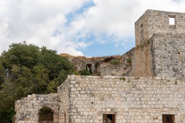The well-preserved remains of the Yehiam Crusader fortress at Kibbutz Yehiam, in Galilee, northern Israel