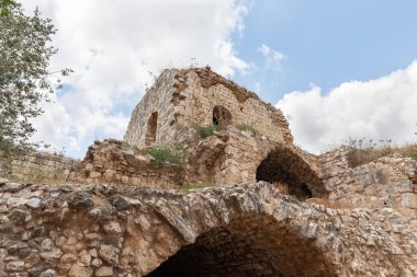 The well-preserved remains of the Yehiam Crusader fortress at Kibbutz Yehiam, in Galilee, northern Israel