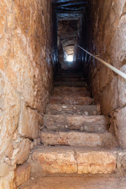 The well-preserved remains of the Yehiam Crusader fortress at Kibbutz Yehiam, in Galilee, northern Israel