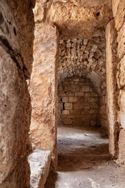 The well-preserved remains of the Yehiam Crusader fortress at Kibbutz Yehiam, in Galilee, northern Israel