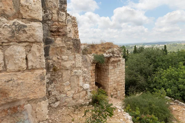 Well Preserved Remains Yehiam Crusader Fortress Kibbutz Yehiam Galilee Northern — Zdjęcie stockowe