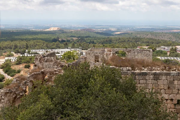 Well Preserved Remains Yehiam Crusader Fortress Kibbutz Yehiam Galilee Northern — Zdjęcie stockowe