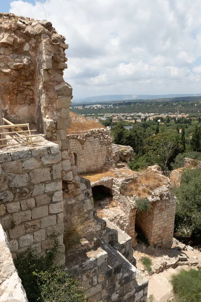 이스라엘 갈릴리의 십자군 요새의 유적지 — 스톡 사진