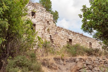 The well-preserved remains of the Gaaton Crusader fortress near Kibbutz Gaaton, in Galilee, northern Israel