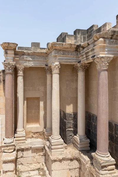 Beit Shean Israel August 2022 Amphitheater Partially Restored Ruins One — 图库照片