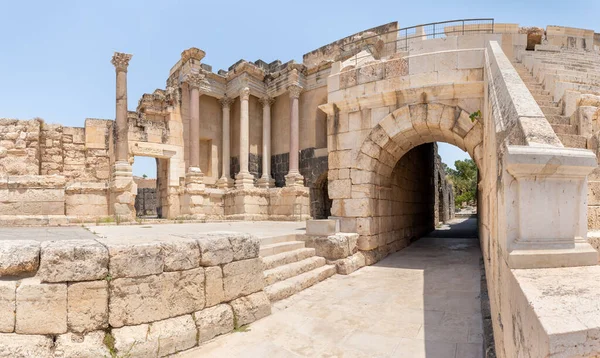 Beit Shean Israel August 2022 Amphitheater Partially Restored Ruins One — Stock Fotó