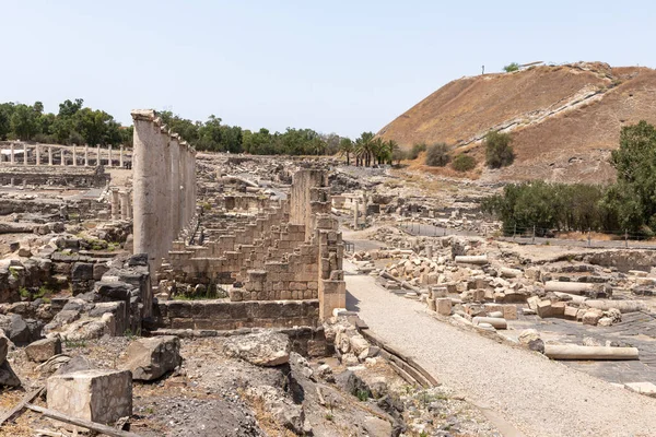 Beit Shean Israel August 2022 Partially Restored Ruins One Cities — Stockfoto