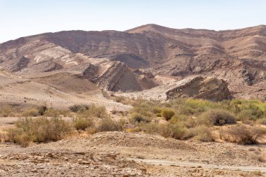 The majestic beauty of the boundless stone Judean desert in southern Israel