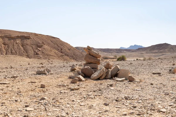 The majestic beauty of the boundless stone Judean desert in southern Israel