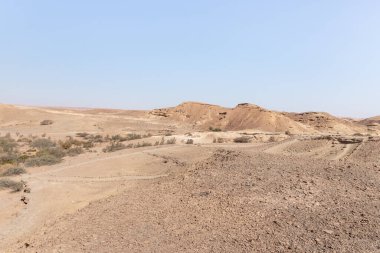 The majestic beauty of the boundless stone Judean desert in southern Israel
