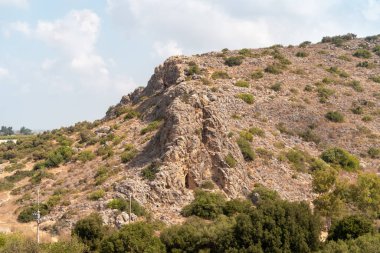 Mountain nature in the national reserve - Nahal Mearot Nature Preserve, near Haifa, in northern Israel