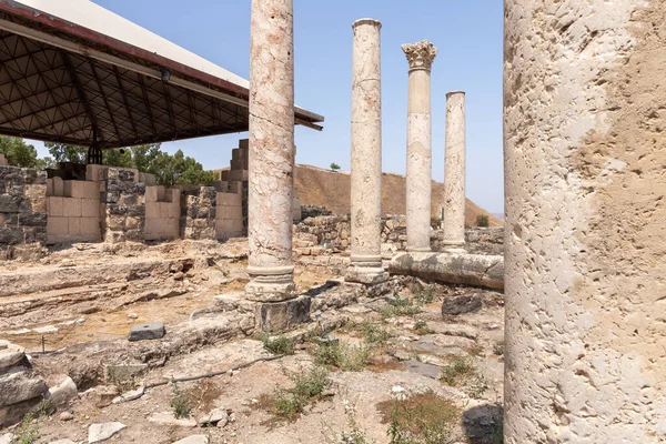 Бейт Шеан Израиль Августа 2022 Года Частично Восстановленные Руины Одного — стоковое фото