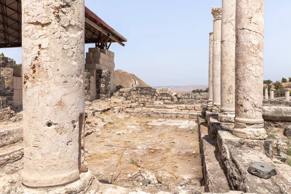 Beit Shean Israel August 2022 Partially Restored Ruins One Cities — Zdjęcie stockowe