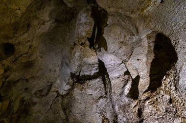 The cave in which the caveman lived in the national reserve - Nahal Mearot Nature Preserve, near Haifa, in northern Israel