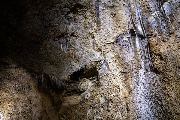 Cave Stalagmites Stalactites Which Caveman Lived National Reserve Nahal Mearot — 图库照片