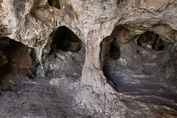 Cueva Que Hombre Primitivo Vivía Reserva Nacional Reserva Natural Nahal —  Fotos de Stock