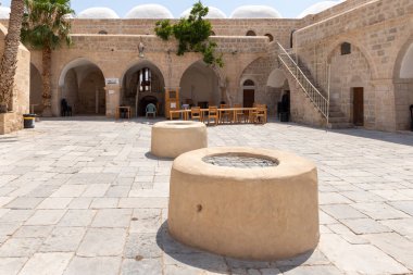Jerusalem, Israel, August 11, 2022 : The Muslim shrine - the complex of the grave of the prophet Moses in the old Muslim cemetery, near Jerusalem, in Israel