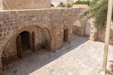 Jerusalem, Israel, August 11, 2022 : The Muslim shrine - the complex of the grave of the prophet Moses in the old Muslim cemetery, near Jerusalem, in Israel