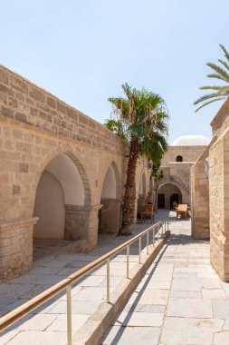 Jerusalem, Israel, August 11, 2022 : The Muslim shrine - the complex of the grave of the prophet Moses in the old Muslim cemetery, near Jerusalem, in Israel