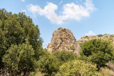 Mountain nature in the national reserve - Nahal Mearot Nature Preserve, near Haifa, in northern Israel
