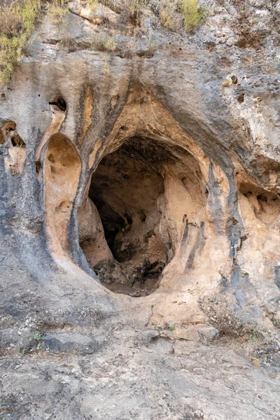 Cave Which Primitive Man Lived National Reserve Nahal Mearot Nature — Stock Photo, Image