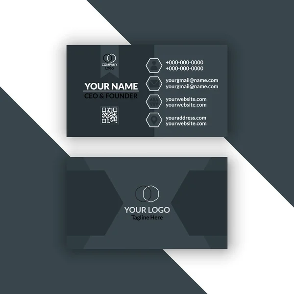 Yaratıcı ve temiz kartvizit şablonu. Düz tasarım vektör çizim. İleti örneği tasarım
