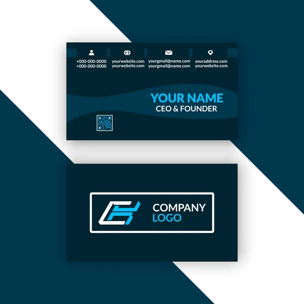 Yaratıcı ve temiz kartvizit şablonu. Düz tasarım vektör çizim. İleti örneği tasarım