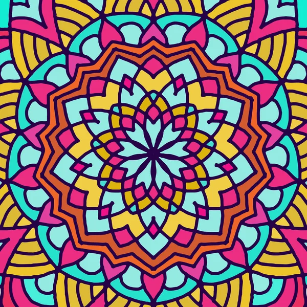 Красочный Фон Мандалы Декоративные Круглые Украшения Необычная Цветочная Форма Восточный — стоковый вектор
