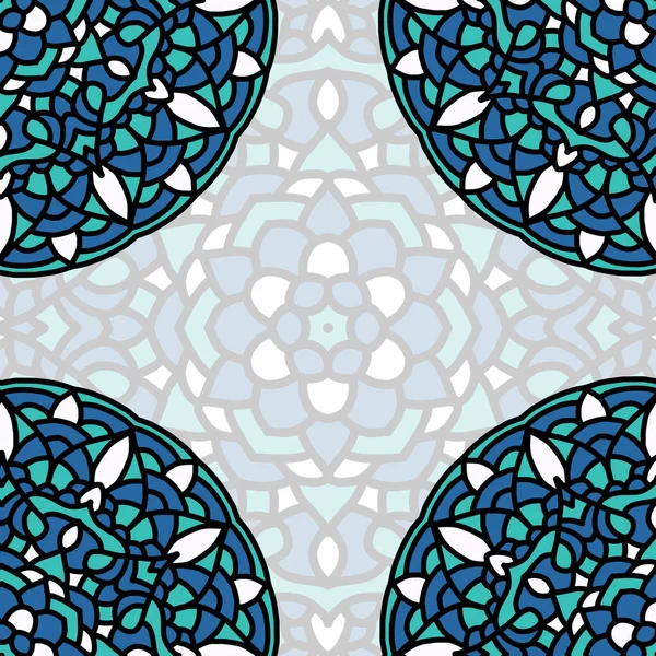 Fond Mandala Coloré Ornements Ronds Décoratifs Forme Fleur Inhabituelle Vecteur — Image vectorielle