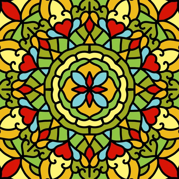 Renkli Mandala arka planı, dekoratif yuvarlak süsler. Alışılmadık bir çiçek şekli. Doğulu vektör, stres önleyici terapi kalıpları. Dokuma tasarımı ögeleri,