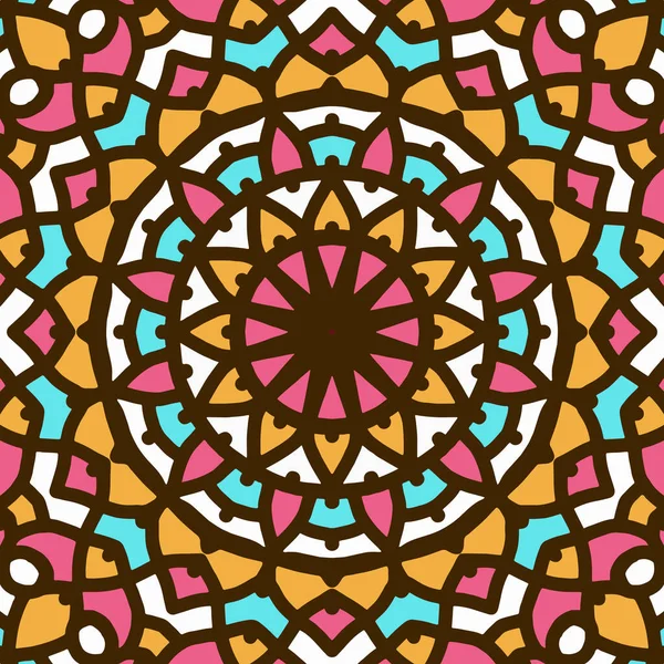Красочный Фон Мандалы Декоративные Круглые Украшения Необычная Цветочная Форма Восточный — стоковый вектор