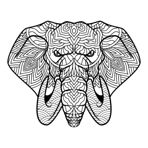 El çizimi filler boyama sayfası