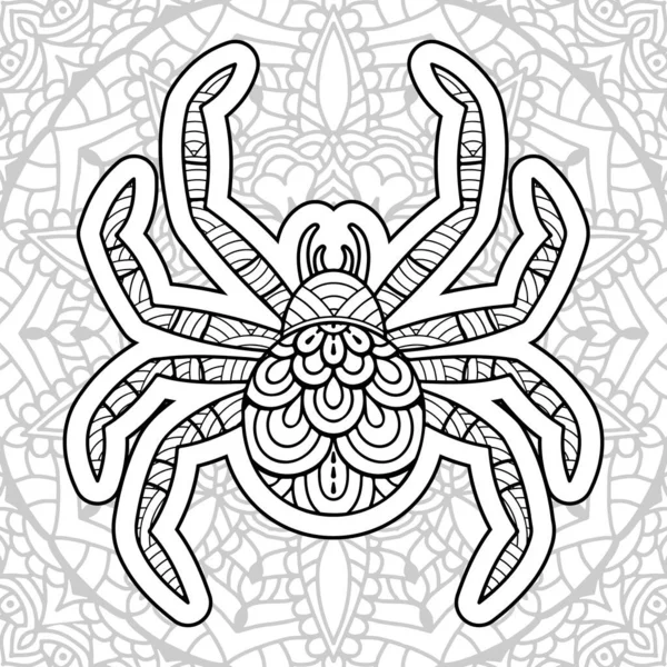 Pages Colorier Mandala Insectes Dessins Animaux Stress — Image vectorielle