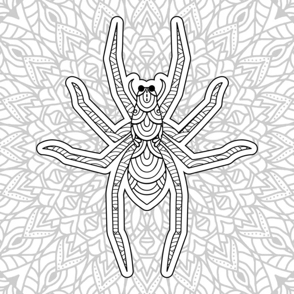 Pages Colorier Mandala Insectes Dessins Animaux Stress — Image vectorielle