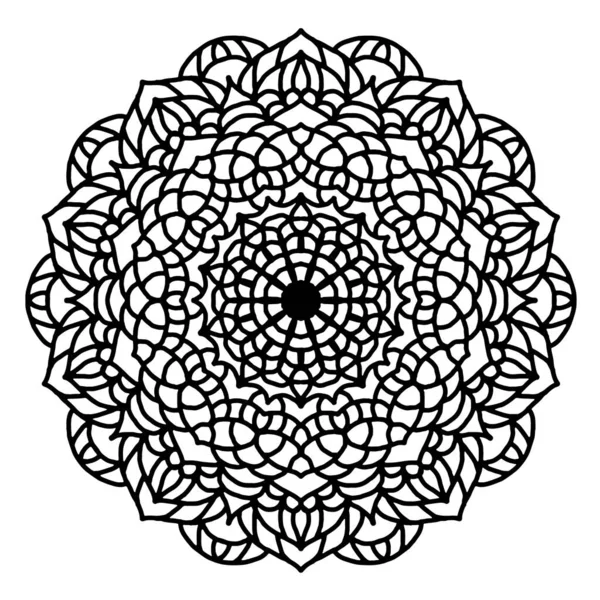 Padrão Circular Mandala Página Para Colorir Flor Mandala Fundo —  Vetores de Stock