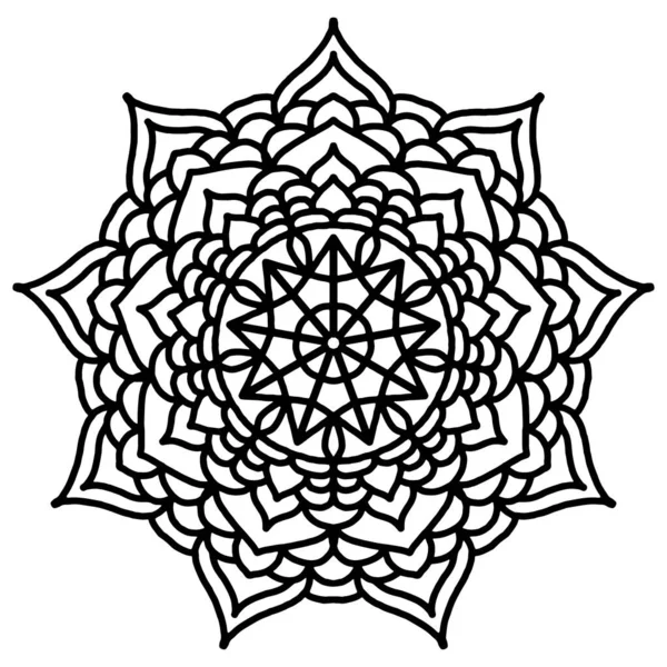 Körkörös Minta Mandala Színező Oldal Virág Mandala Háttér — Stock Vector