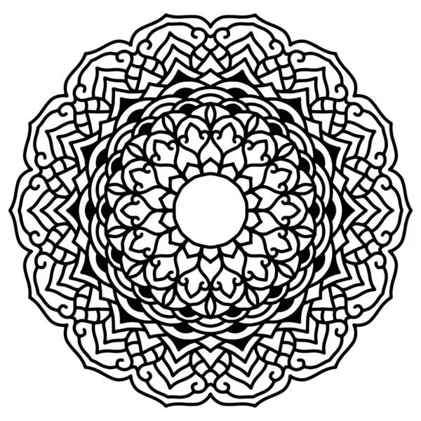 Patrón Circular Mandala Para Colorear Página Fondo Flor Mandala — Vector de stock