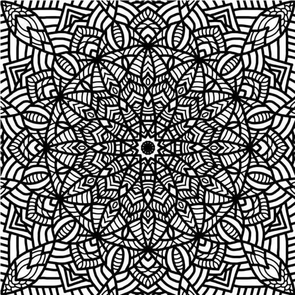 Modèle Circulaire Mandala Coloriage Page Fleur Mandala Fond — Image vectorielle