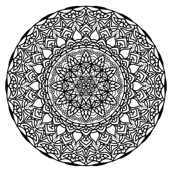 Циркулярний Візерунок Mandala Coloring Page Квітка Мандала — стоковий вектор