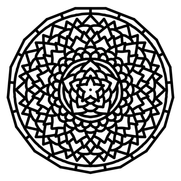 Dairesel desenli mandala boyama sayfası. Çiçek Mandala arkaplanı.