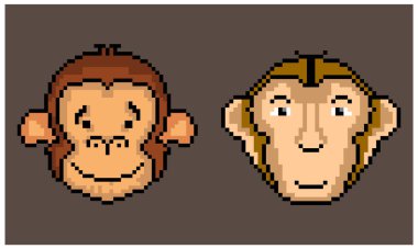 piksel sanat maymunu Modern piksel tasarımı