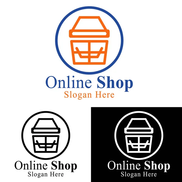 Çevrimiçi Dükkan Logosu Şiniz Için Profesyonel Bir Logo Şablonu — Stok Vektör