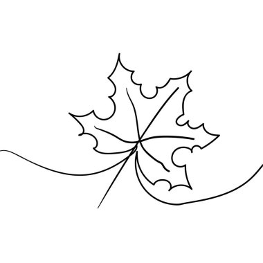 Bir satır aralıksız akçaağaç yaprağı, bir satır biçiminde vektör