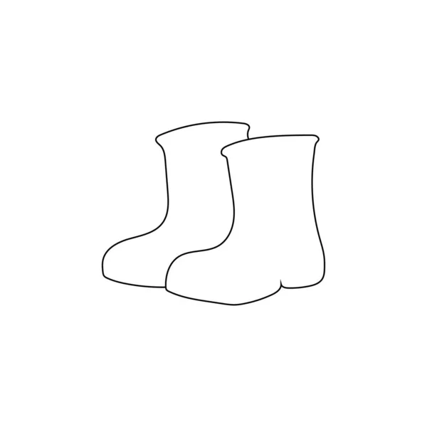 Pair Boots Line Icon Linear Style Sign Mobile Concept Web — Διανυσματικό Αρχείο
