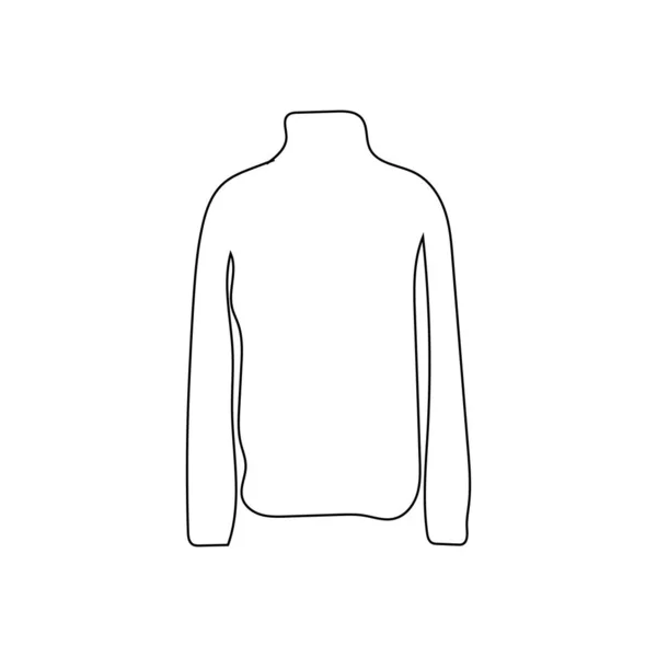 Black Line Sweater Icon Pullover Icon Vector Illustration — ストックベクタ