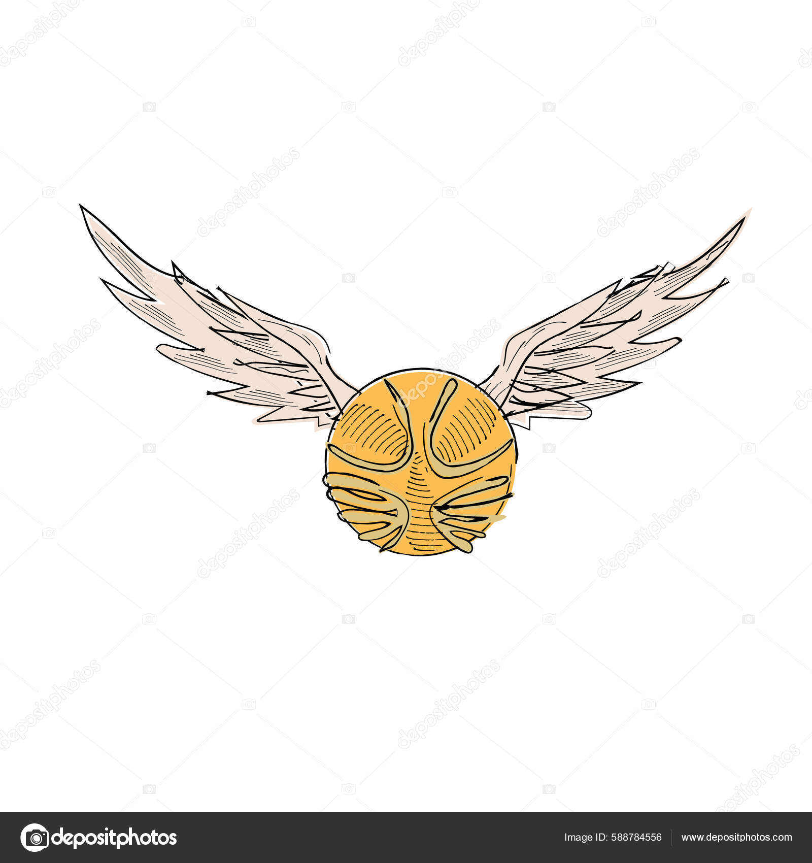 Golden Snitch Movie Harry Potter Vector Graphics Sticker Stock