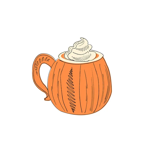 Vector Hand Drawn Poster Pumpkin Spice Everything Nice Hand Lettering — 스톡 벡터